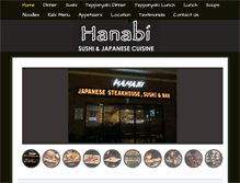 Tablet Screenshot of hanabisushihibachi.com